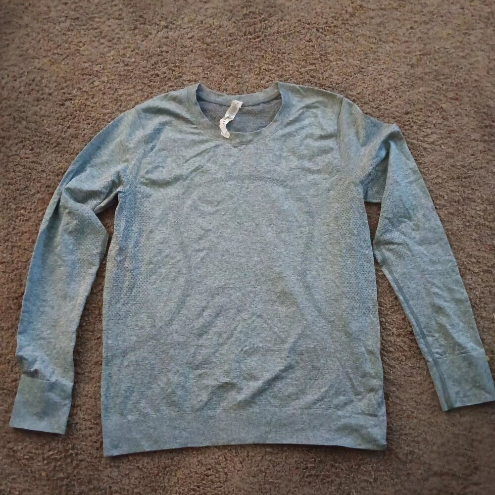 Lululemon Run Swiftly Relaxed-Fit Long Sleeve Shirt Gray 6